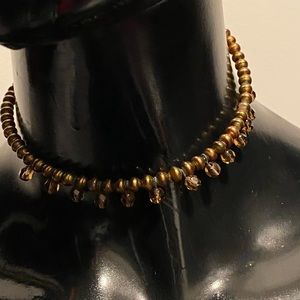 rich Copper colored choker bead necklace